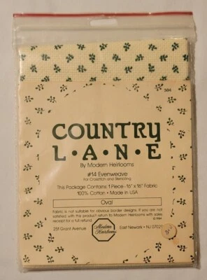 Modern Heirlooms Country Lane Cross Stitch Fabric 14 Count Aida 16x16" Square - Image 1 of 2