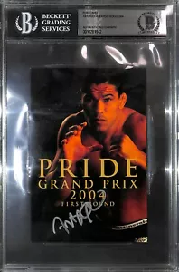 Antonio Rodrigo Nogueira Signed Original 04 Pride FC Grand Prix Postcard BAS COA - Picture 1 of 12