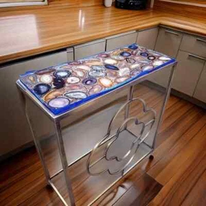 Multi Agate Gemstone Coffee & Dining Table Top, Handmade Morden Console tabletop - Picture 1 of 3