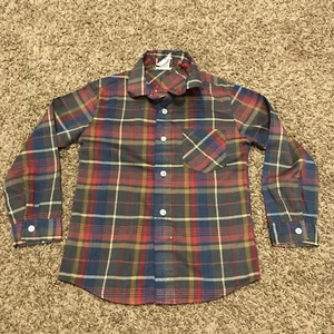 The Fox Collection Shirt Youth Boys Size 6 Short Sleeve Button Down Plaid A35 - Picture 1 of 3