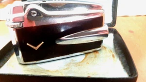 Lighter Ronson Veraflame, Unusual Gold, Lacquer Brown Perf. Funzionante. Other - Picture 1 of 22
