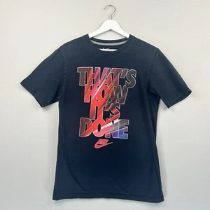 Nike T Shirt Mens Small Black That's How Its Done Graphic Print Short Sleeve - Picture 1 of 14
