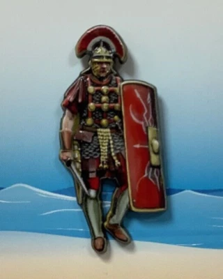 Roman Infantry Soldier Enamelled Pin Badge - Image 1 of 2
