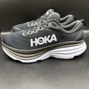 Scarpe da corsa Hoka One One uomo Bondi 8 larghe nero/bianco taglia 9 2E - Foto 1 di 10