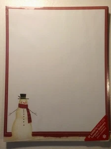  American Greetings 3 Stück je 25 Blatt Schneemann Computer Schreibwaren ungeöffnet  - Bild 1 von 2