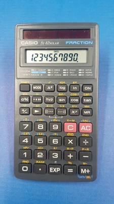CASIO FX-82 SOLAR Fraction Taschenrechner ohne Stromzufuhr (Batterien) - Bild 1 von 3