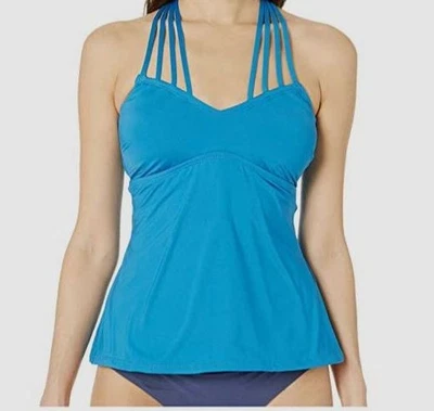 Sexy Tankini para Mujer Kenneth Cole Azul Sólido Tirantes Top Traje de Baño Talla XL Foto 1 de 2