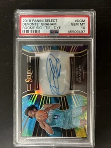 2018 Panini Select Devonte' Graham Rookie Auto Gem Mint 10 - Picture 1 of 3