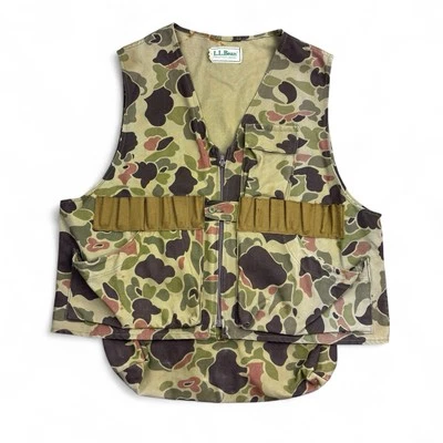 Vintage L.L.Bean Camo Hunting Vest Men’s XXL Duck Canvas Camouflage Utility - Image 1 of 4