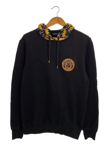 GIANNI VERSACE FELPA CON CAPPUCCIO S COTONE Nera Usata