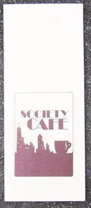 Society Cafe, Chicago, Illinois 1981 Vintage Restaurant Menu - Picture 1 of 2