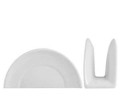 Portasalviette Porcellana Firenze Bianco 4x6x13 Cm Home - Immagine 1 di 3