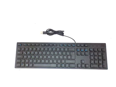 Dell OEM Spanish USB Wired Keyboard KB216 Black AMA01 F2JV2 - Image 1 of 2