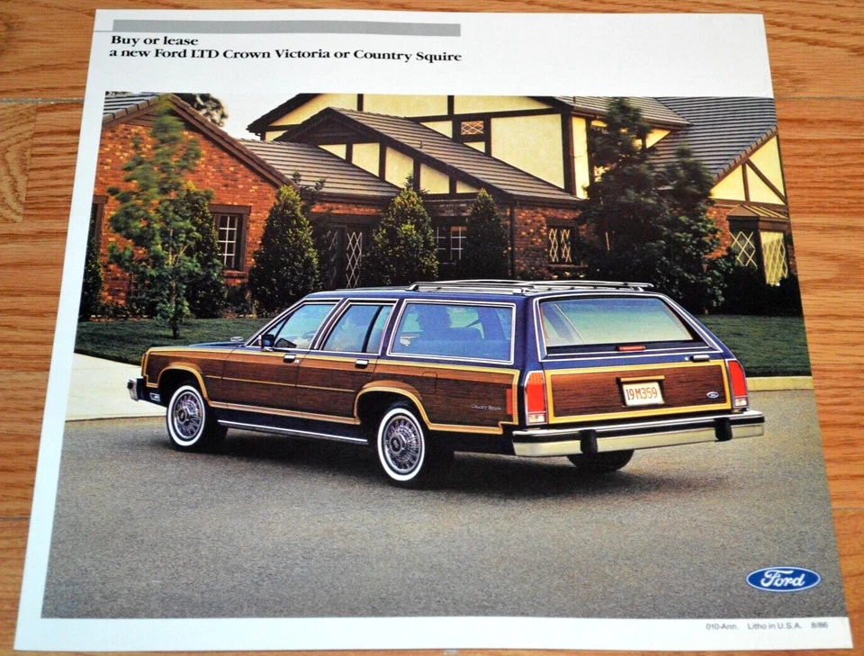 1987 FORD LTD CROWN VICTORIA COUNTRY SQUIRE ORIGINAL DEALER ADVERTISEMENT AD 87 - Image 1 of 1