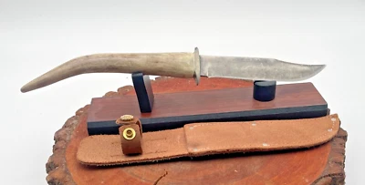 Vintage Tuf-Stag Ultra Honed Knife of Providence RI USA w/antler hdle--2529.24 - Image 1 of 4