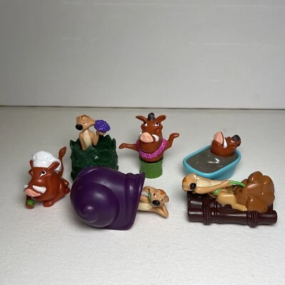 Juego completo de juguetes de comida para niños de colección 1996 KFC Disney El Rey León Timón y Pumba Foto 1 de 4
