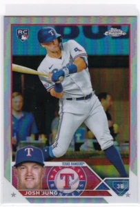 Josh Jung REFRACTOR ROOKIE 2023 Topps Chrome #93 Texas Rangers - Picture 1 of 6
