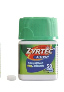 NEW Zyrtec Antihistamine Allergy Tablets, 10 mg 50 ct. EXP 2027 - Picture 1 of 10