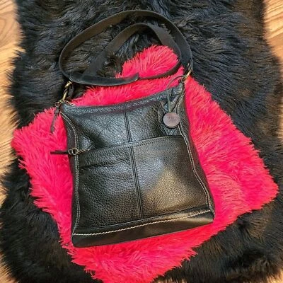 Bolso Bandolera Hobo Vintage The Sak Cuero Guijarro Negro Foto 1 de 4