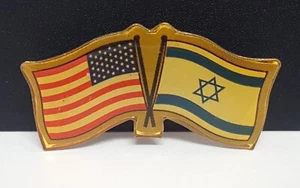 Camisa de Colección Estados Unidos Israel Banderas Prendedor Solapa Sombrero Volando Juntos EE. UU. - Imagen 1 de 9