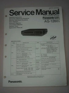 Panasonic Service Manual VCR AG-1260 -P -K - Picture 1 of 2