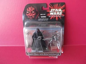 STAR WARS EPISODE 1 "DARTH MAUL"W/SITH INFILTRATOR 4"IN FIGURE 1999 HASBRO - Picture 1 of 10