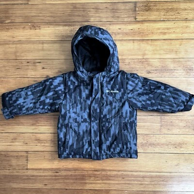 Columbia Niños Niños Pequeños Invierno Nieve Esquí Abrigo Talla 2T Camuflaje Negro Gris Chaqueta  Foto 1 de 4
