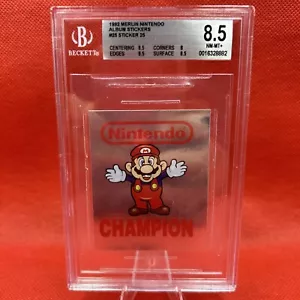 BGS 8.5 1992 Merlin Nintendo Album Stickers #25 Graded - Picture 1 of 2