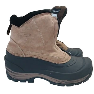 Thermolite Gr. 9 Herren Gummistiefel Reißverschluss vorne Winter robust Wildleder braun schwarz - Bild 1 von 18