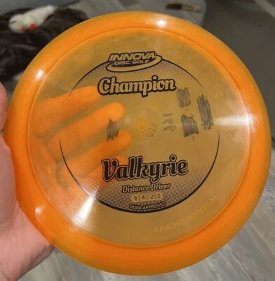Awesome Old Run Innova Champion Valkyrie, Finger Printy, Is Inked, Barely Thrown - Image 1 of 4