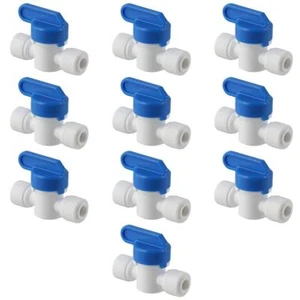 10 piezas Válvula de bola de plástico 1/4 pulgada OD Manguera Tubo Manguera - Imagen 1 de 12