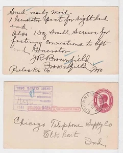 TurtlesTradingPost- Brownfield, Missouri 1913 - Chicago Telephone Supply Co Card - Picture 1 of 3