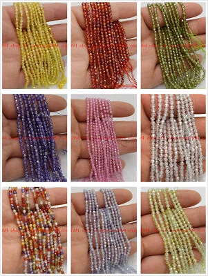 Hübsch 3mm Natürlich Mehrfarbig Zirkon Rund Edelstein Lose Perlen 38cm - Bild 1 von 4