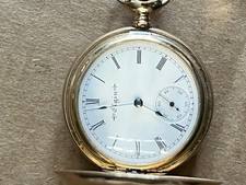 vintage 1990 Elgin 14k 15J pocket watch