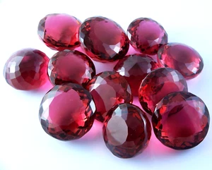 500 Ct Dark Pink Tourmaline Faceted Round Cut Huge Loose Gemstones Lot - Picture 1 of 5