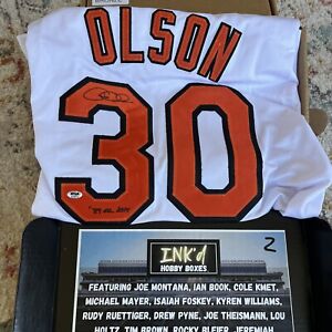 Gregg Olson Autographed Signed Baltimore Orioles MLB Jersey 89 AL ROY RSA HOLO
