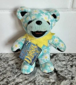 Liquid Blue Grateful Dead 2001 Lil Daisy Teal Flower 5" Plush Bean Bear Cub - Picture 1 of 3
