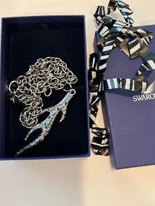 ❤️ SWAROVSKI VINTAGE HIRSCH & SCHWAN LOGO RHODINIERTE HALSKETTE - Bild 1 von 24