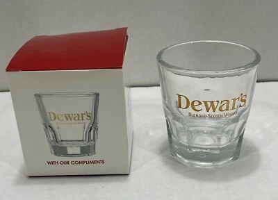 Dewars White Label Whiskey on the Rocks Shot Glass - Image 1 of 2