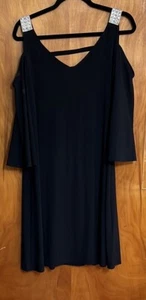 db established 1962 Women’s Size XL Navy Blue Cold Shoulder Cocktail Dress - Picture 1 of 9