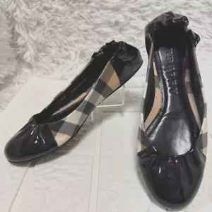 Burberry Nova Check ITCALOO935MON Ballet Flats Shoes Sz 35 - Picture 1 of 12