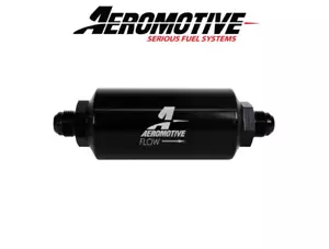 Aeromotive 10 Micron Black Fuel Filter w/ AN-08 Male Ports & Microglass Element - Picture 1 of 5