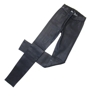 NWT J.Crew Collection Leather Leggings in Navy Blue Stretch Pull-on Pants 0 $495 - Picture 1 of 10