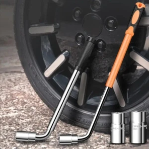 Telescoping Wheel Lug Nut Wrench Kit 17-19-21-23MM Sockets Brace Extendable - Bild 1 von 9