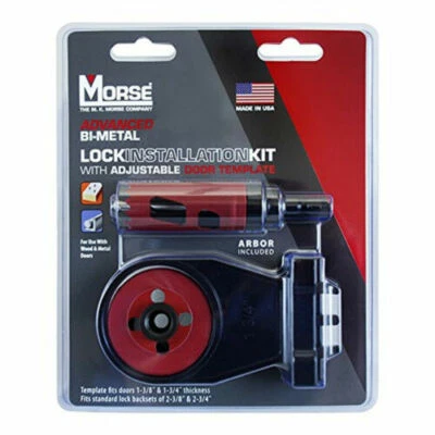 Morse MHSALKIT1 Lock Installer's 4 Piece Bi-Metal Hole Saw Kit, FREE SHIPPING  - Image 1 of 2