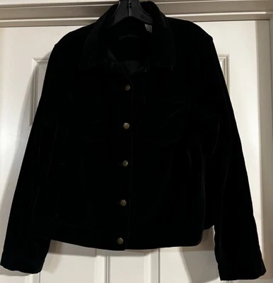 Caribbean Joe Lujosa Chaqueta de Terciopelo Cuatro Bolsillos Talla XL Metal Logo Abotonada  Foto 1 de 4