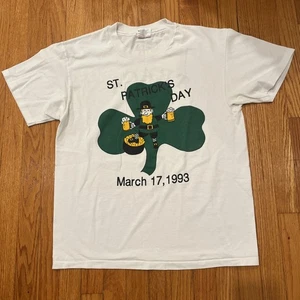 Vintage St Patrick’s Day 1993 T Shirt Sz L Rhode Island Track 84 - Picture 1 of 5