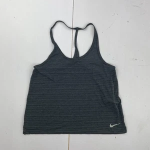 NIKE Top Small Grey Womens Sleeveless Round Neck Vest Gym Racer Back Dri-Fit - Picture 1 of 13