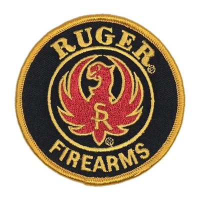 Vintage Ruger Firearms Embroidered Patch 3" Round Logo Badge Collectible - Image 1 of 2
