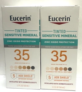 Eucerin getöntes empfindliches Mineral LSF 35, 2 Packungen (je 1,7 flüssige Unzen) Ablaufdatum: 27.02. & höher - Bild 1 von 1